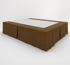 Stucco Bedskirts - Coffee Brown